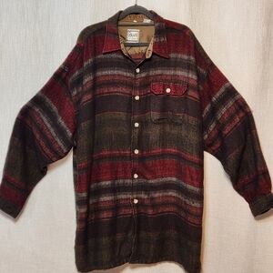 Pavo By Lastada Shacket XL Button Down Mens Navajo Stripes